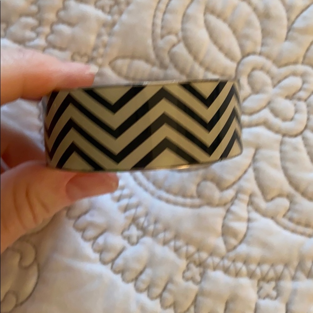 Crown & Ivy Zig Zag Wide Bangle Bracelet